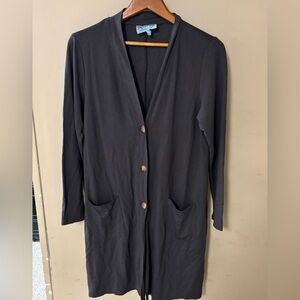 Soft & Cozy Gray Button-Up Cardigan Loungewear- Women’s X-Small